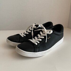 Keds Women's Ace Leather Black Lace-Up Sneaker sz 9 (Good Condition)